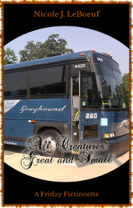 Cover art incorporates a photo of a Greyhound bus by Kevin.B on Wikimedia Commons. Click to see original photo.