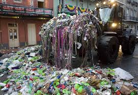 The unsung heroes of Mardi Gras, and the mountains of waste they have to clear.
