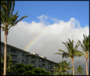 The daily afternoon rainbow east of Ka'anapali